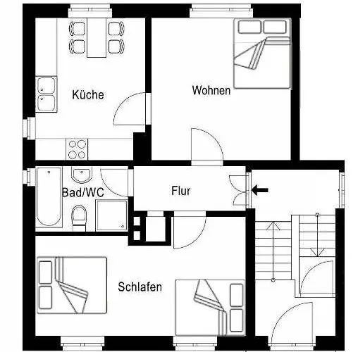 Flat For 6,best Price For Month, For Workers Lägenhet Elsteraue